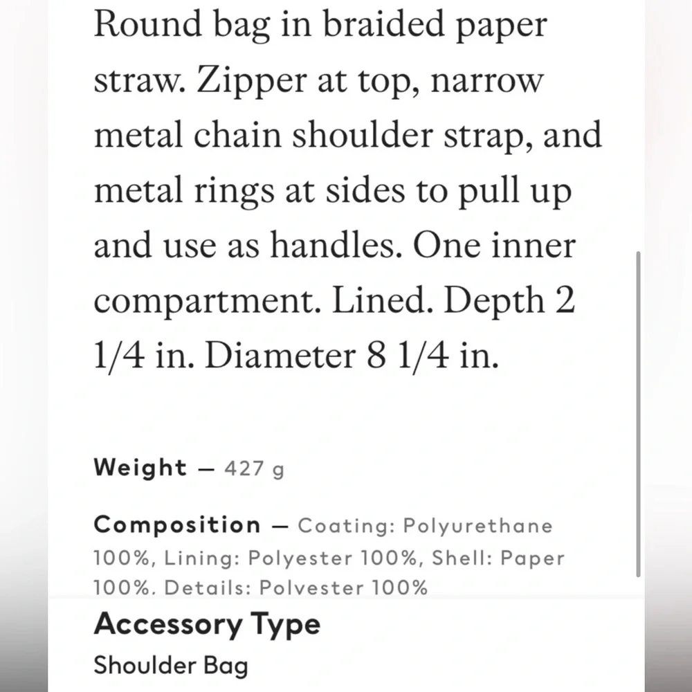 Round straw shoulder bag - Picture 4 of 5